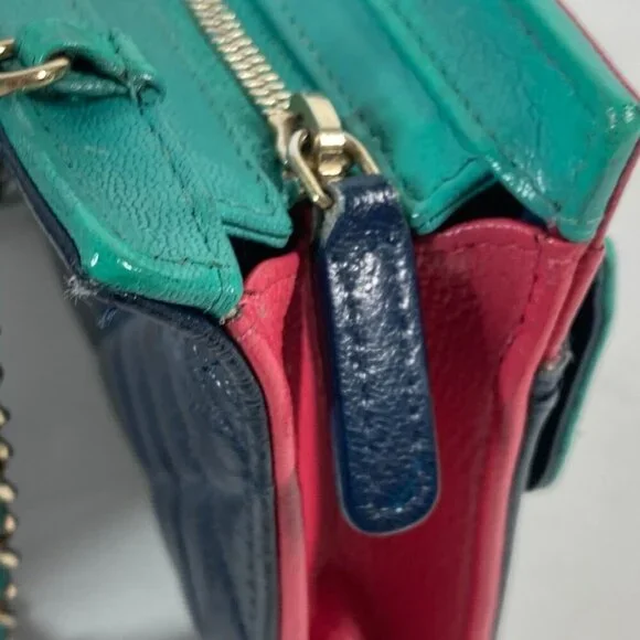 CHANEL Pink Caviar Leather Logo Pochette Shoulder Bag - Picture 12 of 14